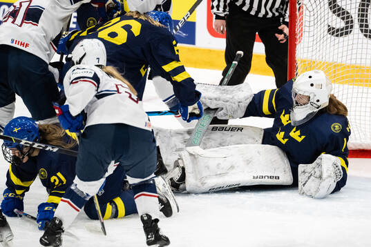 Goaltender Ida Henriksson of Sweden