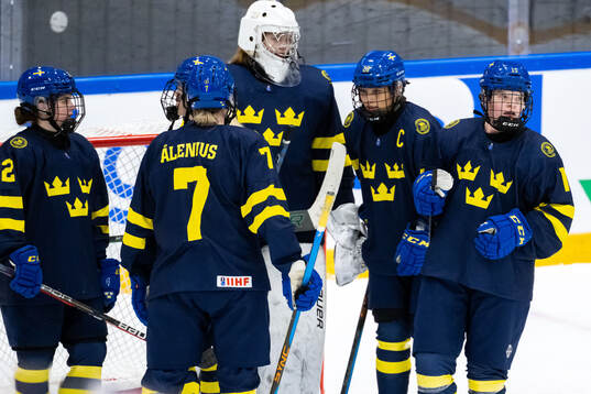 Astrid Lindeberg of Sweden looks dejected