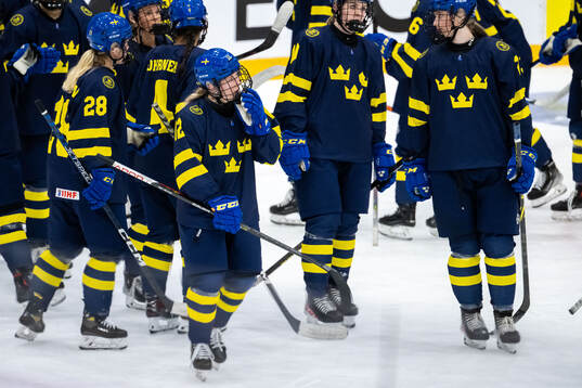 Stina Andersson of Sweden looks dejected