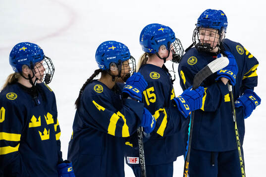 Mira Markström of Sweden looks dejected