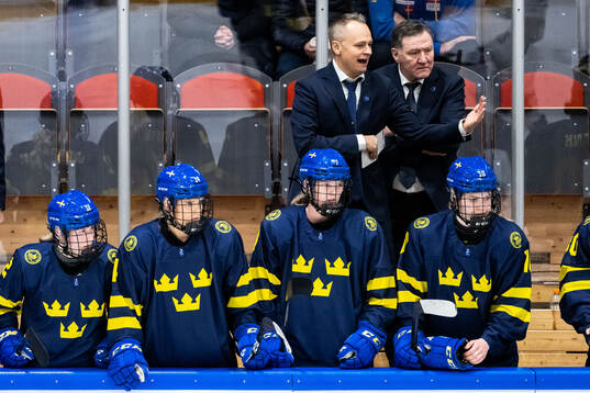 Head coach Andreas Karlsson and team manager Hasse Edlund