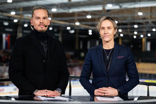 Petter Öhrling and Maria Rooth of broadcasting company SVT