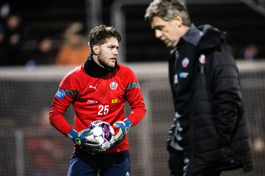 Helsingborgs målvakt Kalle Joelsson och målvaktstränare