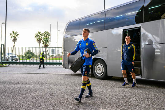 Elias Andersson and Victor Edvardsen of Sweden arrives to