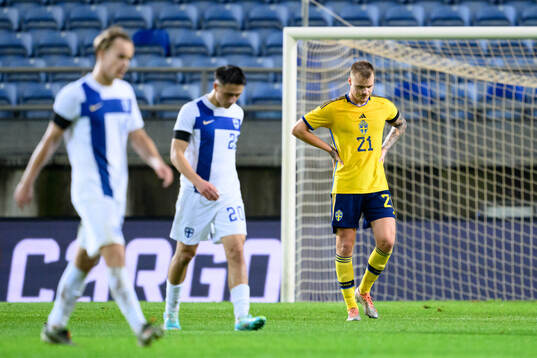 Victor Eriksson of Sweden looks dejected