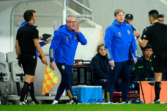 Head coach Janne Andersson and assistant coach Peter