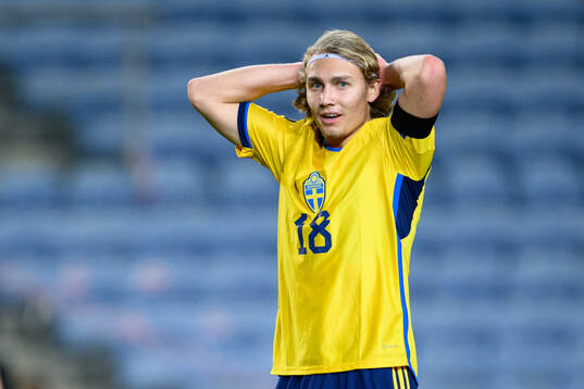 Sebastian Nanasi of Sweden reacts