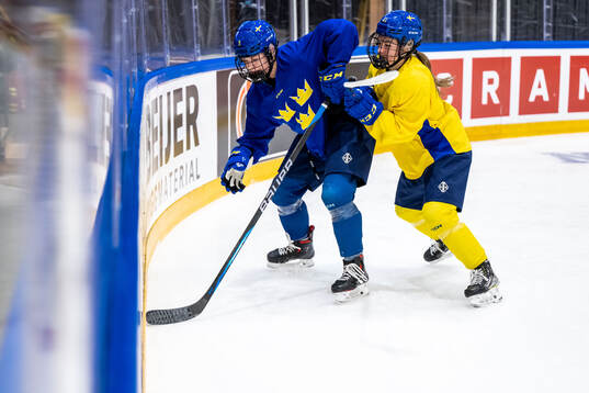 Mira Jungåker and Emma Rehn of Sweden of Sweden at a
