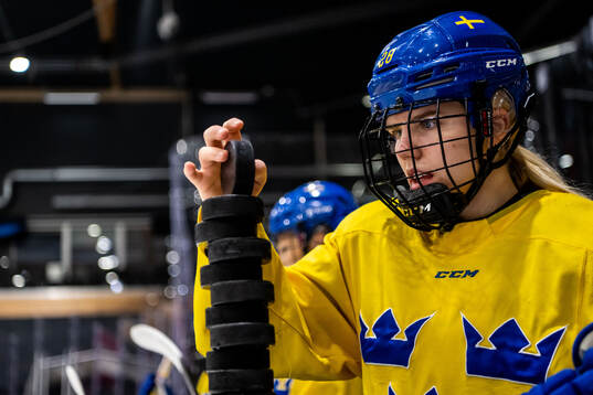 Moa Gustafsson of Sweden at a practice session