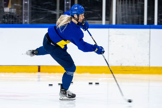 Mira Hallin of Sweden at a practice session