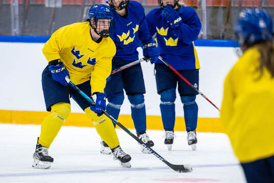 Emma Goding of Sweden at a practice session