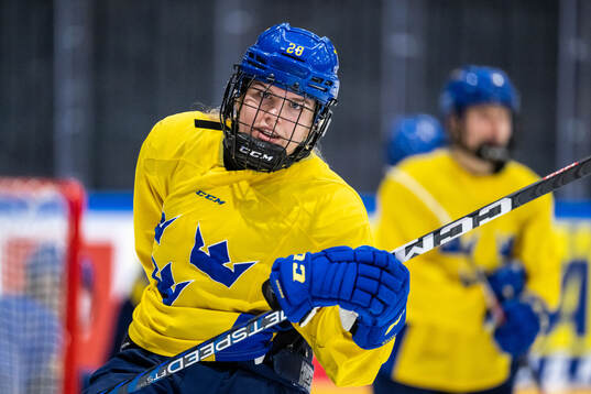 Moa Gustafsson of Sweden at a practice session