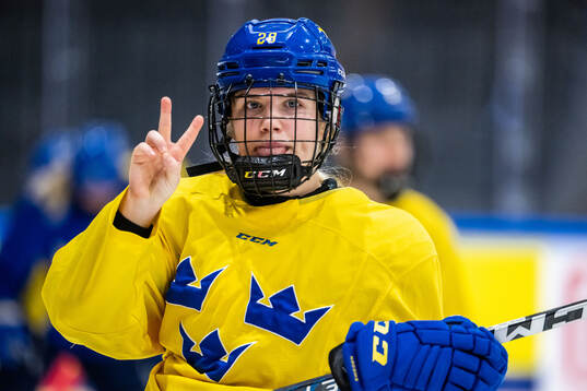Moa Gustafsson of Sweden at a practice session