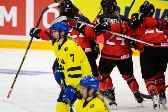 Maja Ålenius of Sweden looks dejected