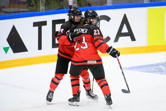 Caitlin Kraemer of Canada celebrates