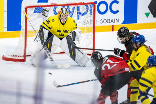 Goaltender Felicia Frank of Sweden