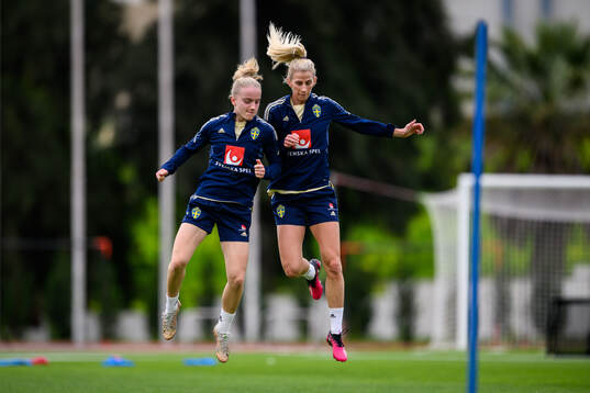 Anna Sandberg and Sofia Jakobsson of the Swedish women's