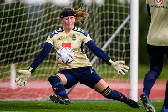 goalkeeper Tove Enblom of the Swedish women's football