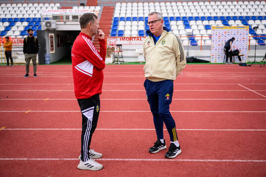 head coach Peter Gerhardsson of the Swedish women's