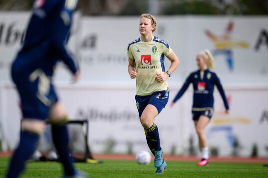 goalkeeper Cajsa Andersson of the Swedish women's football