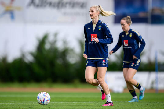Sofia Jakobsson of the Swedish women's football national