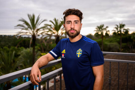 Moustafa Zeidan of the Swedish men's football national team