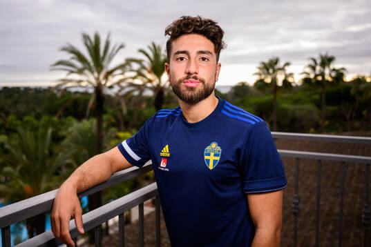 Moustafa Zeidan of the Swedish men's football national team