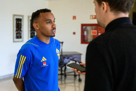 Bilal Hussein of the Swedish men's football national team