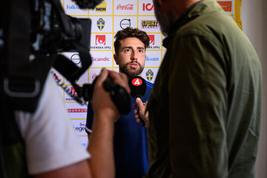 Moustafa Zeidan of the Swedish men's football national team