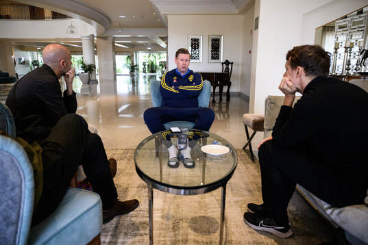 assistant coach Peter Wettergen of the Swedish men's