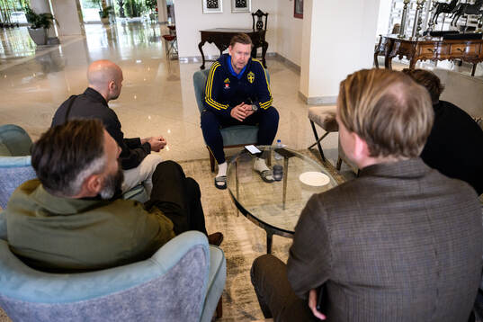 assistant coach Peter Wettergen of the Swedish men's