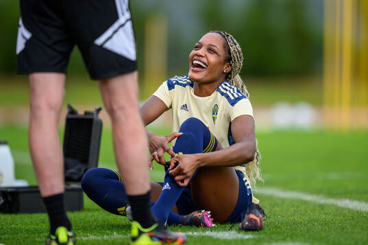 Evelyn Ijeh of the Swedish women's football national team