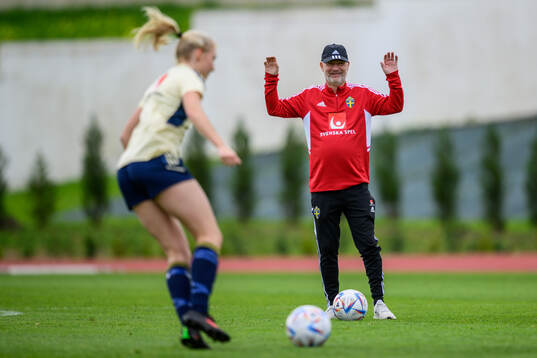 head coach Peter Gerhardsson of the Swedish women's
