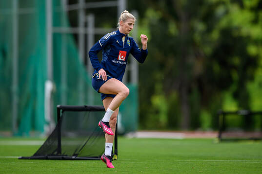 Sofia Jakobsson of the Swedish women's football national
