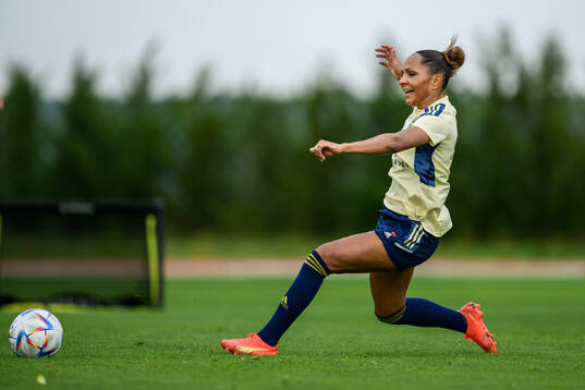 Madelen Janogy of the Swedish women's football national