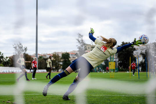 goalkeeper Tove Enblom of the Swedish women's football