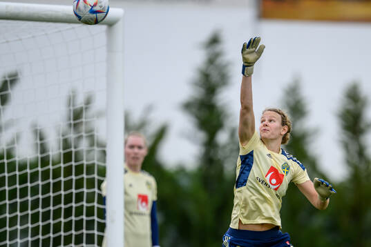 goalkeeper Cajsa Andersson of the Swedish women's football