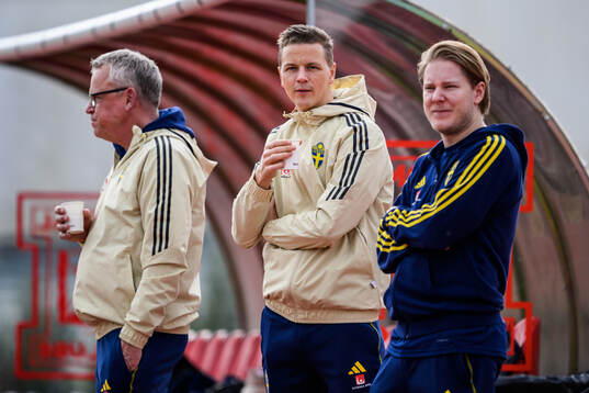 head coach Janne Andersson, goalkeeper coach Maths