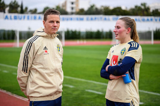 Goalkeeper coach Mats Elfvendal of the Swedish men’s