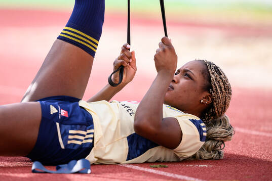 Evelyn Ijeh of the Swedish women's football national team