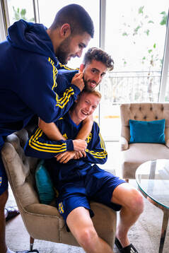 Omar Faraj, Moustafa Zeidan and Hugo Larsson of the Swedish