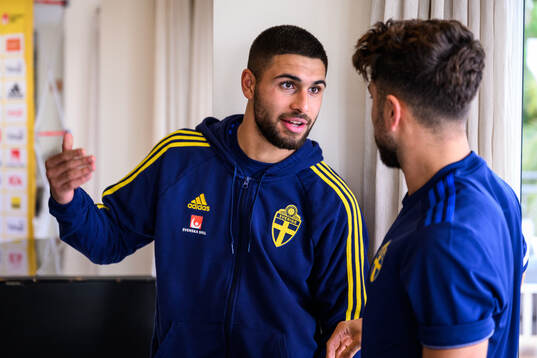 Omar Faraj and Moustafa Zeidan of the Swedish men's