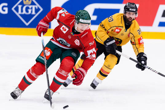 Andreas Borgman of Frölunda and Jack Connolly of Luleå