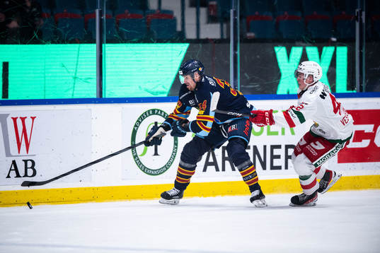 Djurgårdens Daniel Brodin och Moras Petter Vesterheim