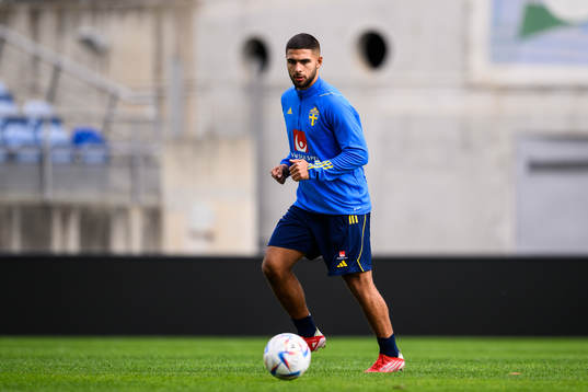Omar Faraj of the Swedish men's football national team at a