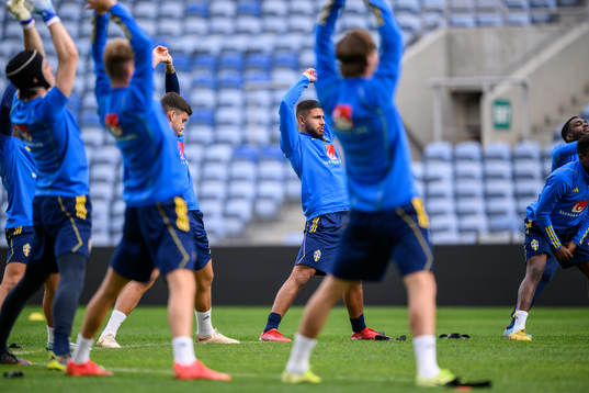 Omar Faraj of the Swedish men's football national team at a