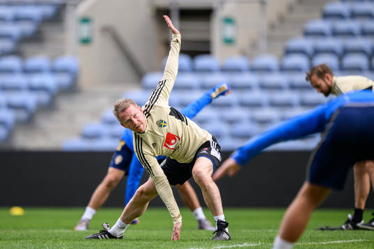 physiotherapist Fredrik Larsson of the Swedish men's