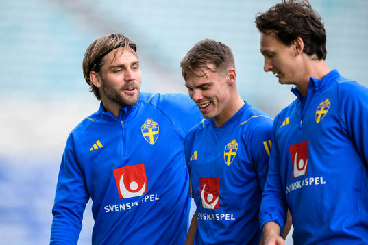 Christoffer Nyman, Elias Andersson and Hjalmar Ekdal of the