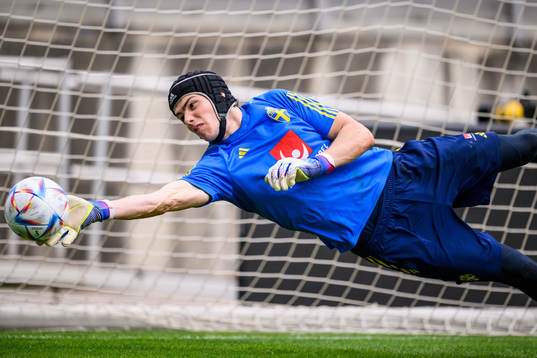 goalkeeper Jacob Widell Zetterström of the Swedish men's