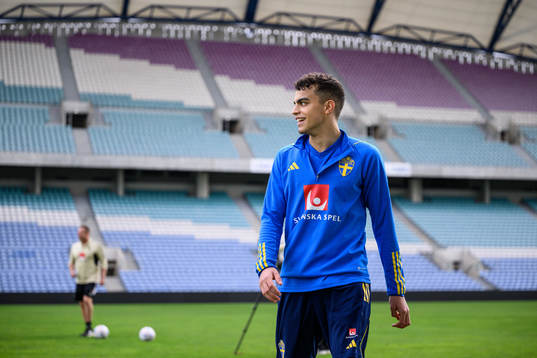 Yasin Ayari of the Swedish men's football national team at